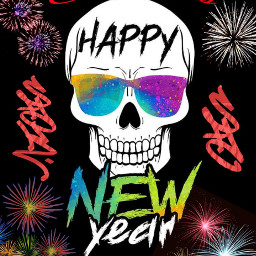 happynewyear 2021 skullhead freetoedit shok shokshcrew remix fireworks