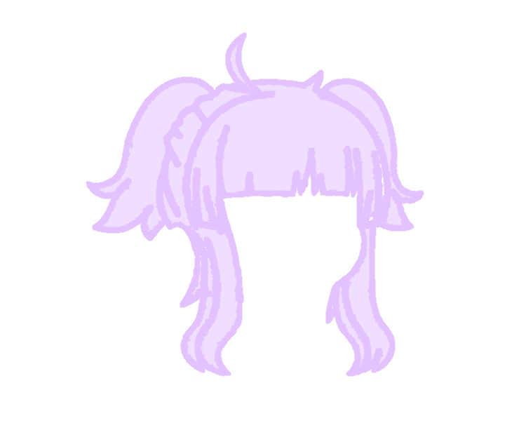 art gachalife hair purple sticker by @horrortale_kayden