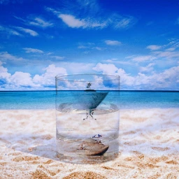 glassofwater beach freetoedit ircglassofwater