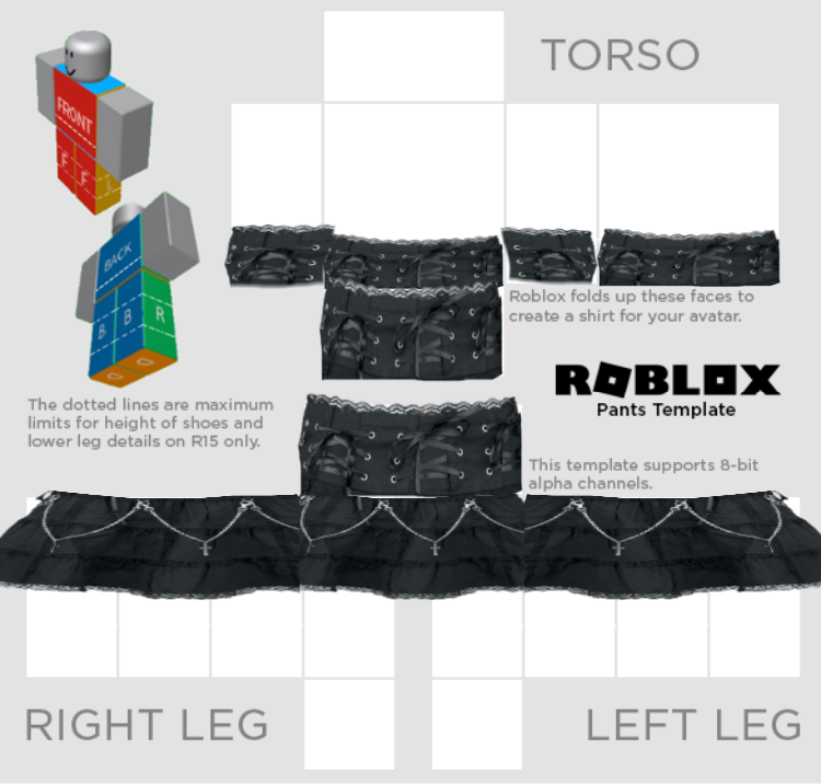 Roblox Template Goth Robloxtemplate Sticker By @stellaeee