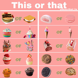 thisorthat_lis thisorthat fillin questions thisorthatgames game minigolf fun qna thisorthattemplate dessert food sweets yummy delicious cake candy cupcake muffin cookie cinnamonroll oreo macaron sugarrush freetoedit