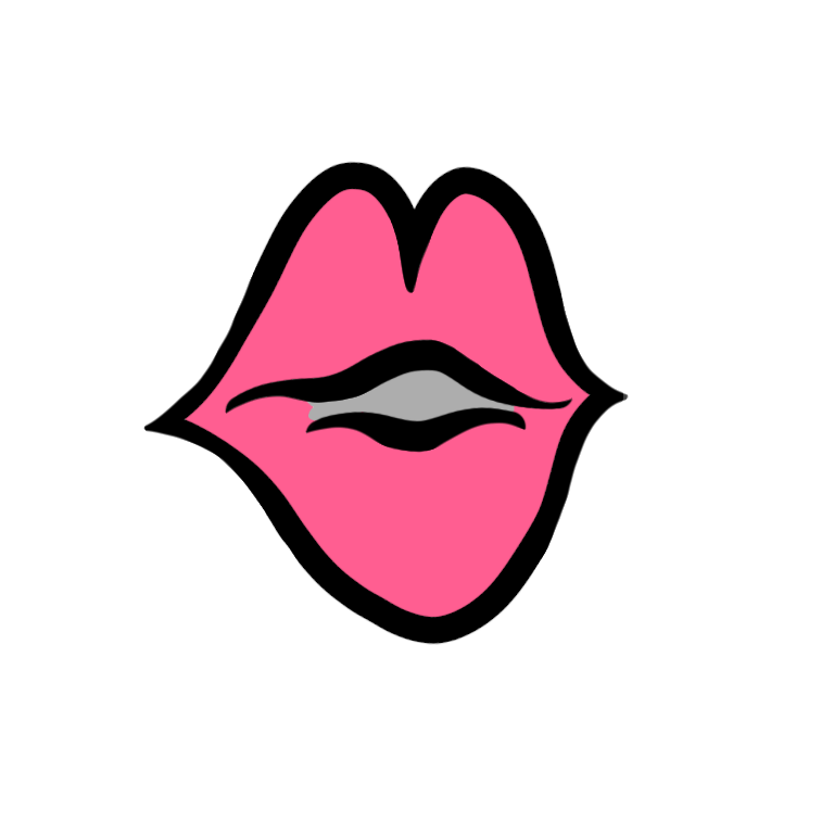 lips pinklips line mouth pink sticker by @mullerovaevecz