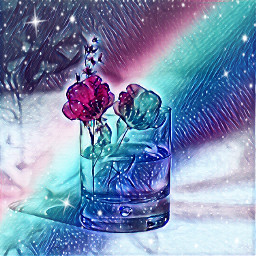 roses rainbow galaxy artist artwork freetoedit