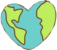 heartearth earth heart sticker freetoedit