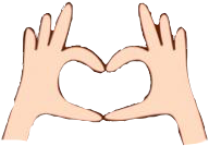 fingerheart heart hands sticker freetoedit