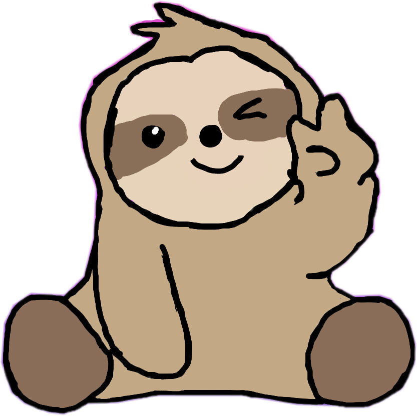 Discover trending #sloth stickers | PicsArt