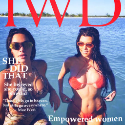 woman womansday kimkardashian kimk kourtneykardashian beach bikini hot freetoedit