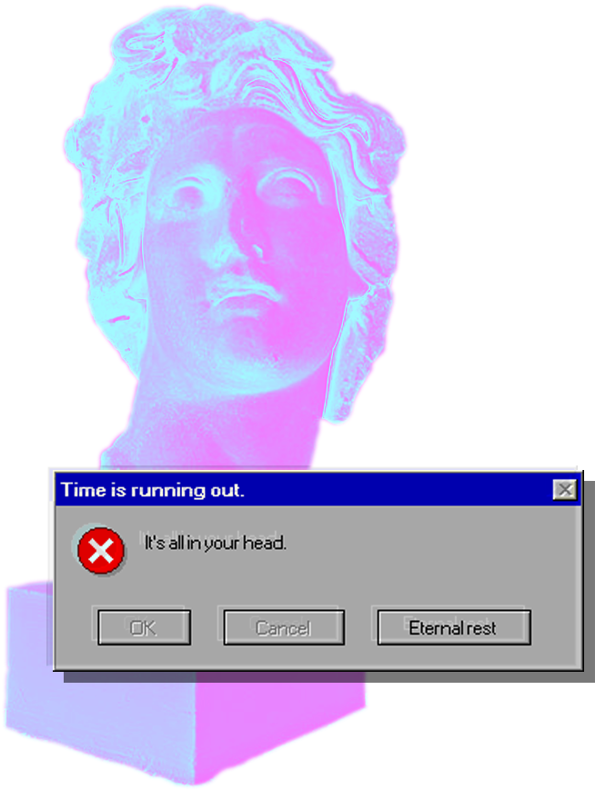 vaporwave purple busts sticker by @lunatic_lamb