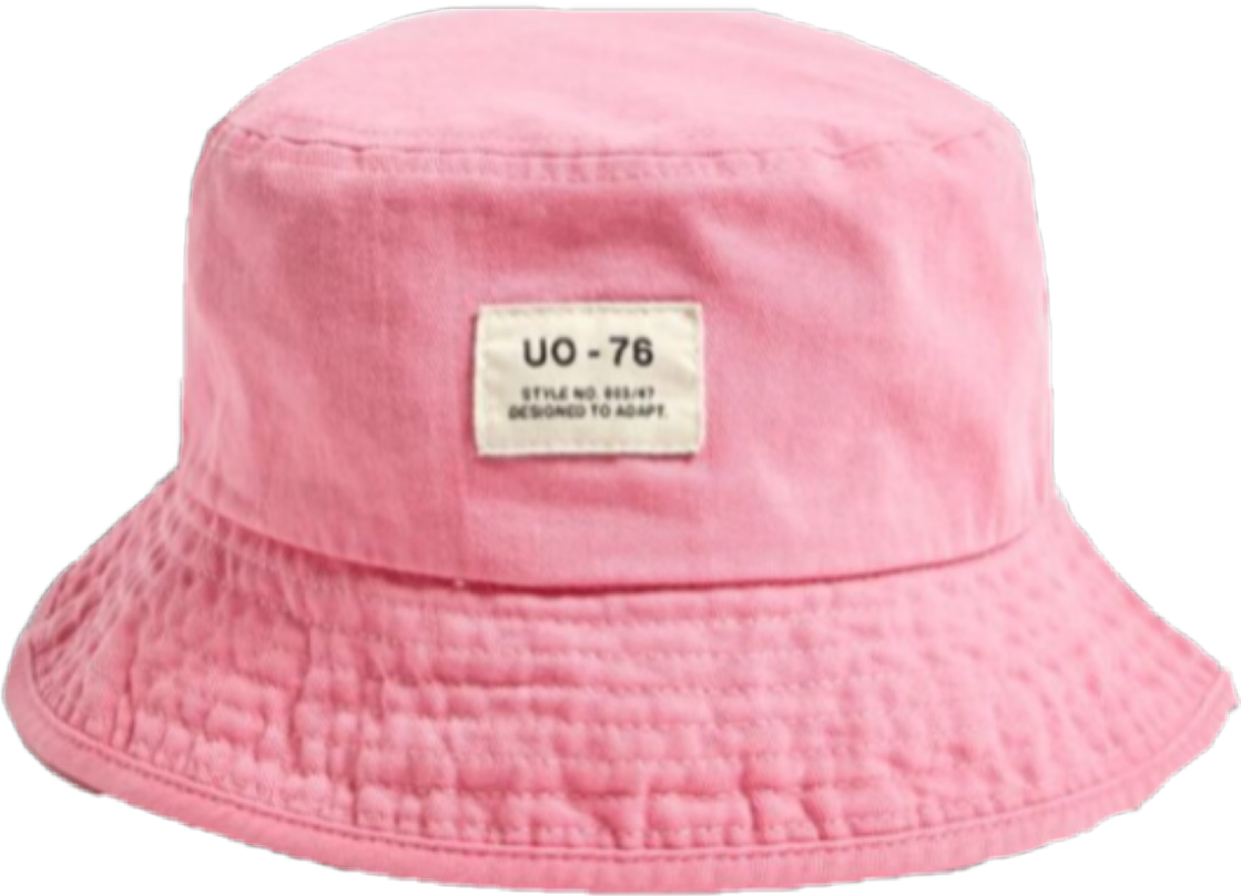 bucket hat png overlay soft pink sticker by @aunaishy