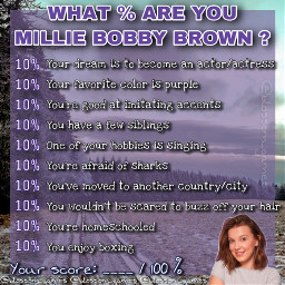 freetoedit remixit new game blossomgames template bored blossom aboutme quiz meetme milliebobbybrown eleven strangerthings purple areyoulike actress whatpercentareyou