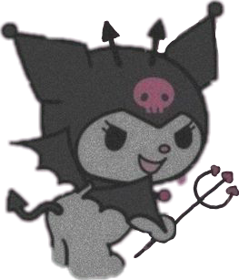 anime kuromi blackaesthetic sticker by @cnperdas5zbty8xp40em