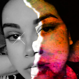 freetoedit colorful blackandwhite face profilepic