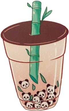 panda cute boba freetoedit