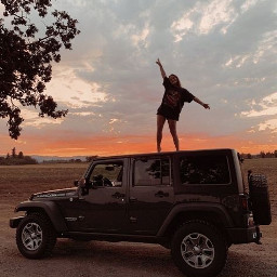 sunset jeep pretty vsco