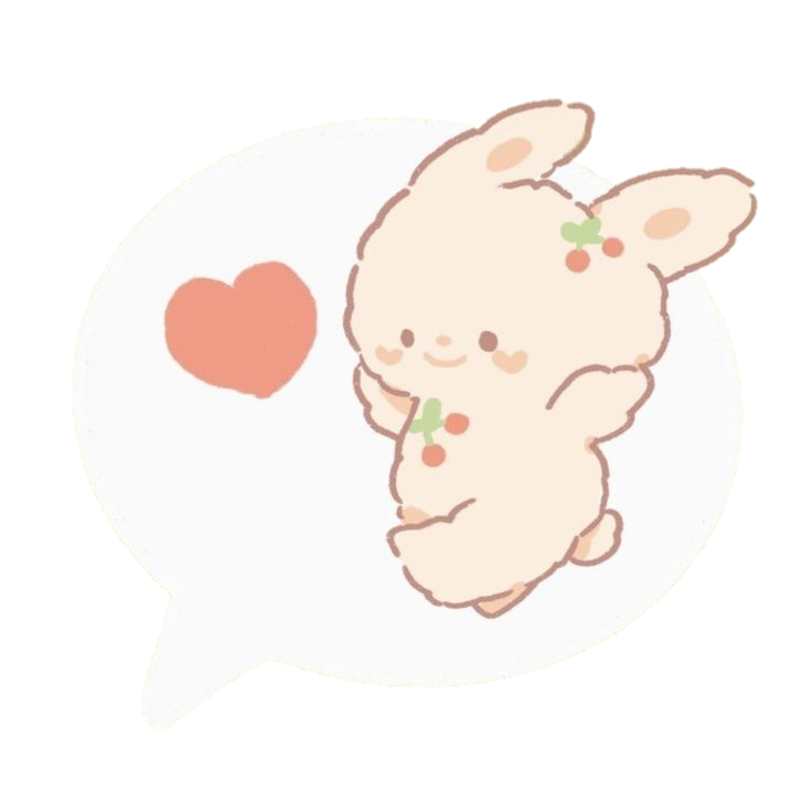 rabbit love heart sms comment sticker by asiaahmadovaa