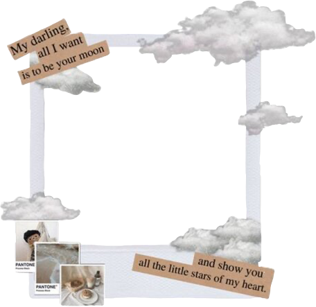 frame cloud cute white aestetic sticker by @alveeenamalik