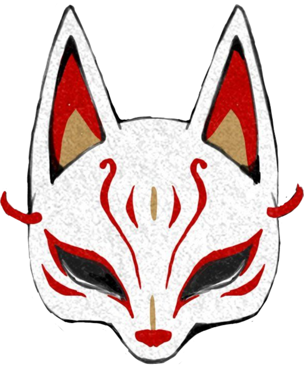 kitsune kitsunefox fox anime mask sticker by @shua_69