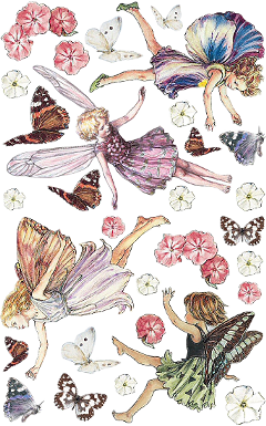 fairy fairycore aesthetic vintage sticker cottagecore flowers butterflies freetoedit