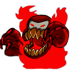 freetoedit tiky fnf madnesscombat tikyfnf sticker meme trickytheclown demon evil skull flamingskull