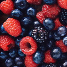 berries food blueberries blackberries raspberries red blue yum ninahayess freetoedit