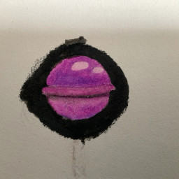 watercolor pencil watercolorpencils space planet purple