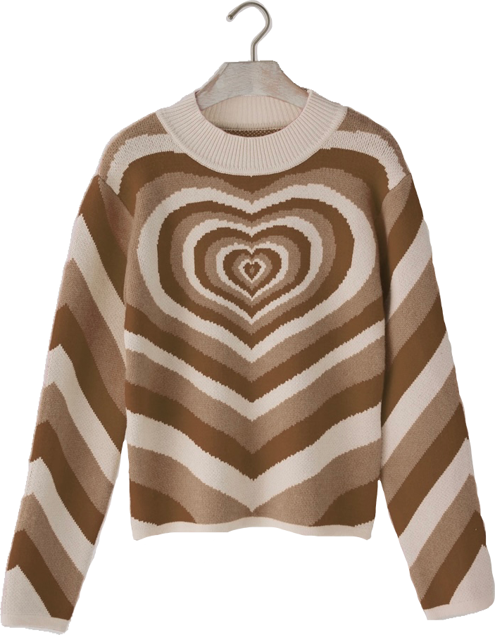 heart wave sweater cider