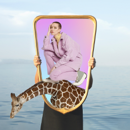mirror surreal art design graphicdesign tatevghulyan sea nature girl