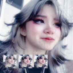 replay editedwithpicsart picsartreplay vsco color aesthetic tumblr girl frame kuromi mymelody shine blur motion blurry soft glitter white collage freetoedit