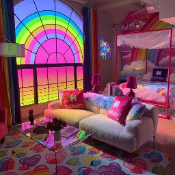 freetoedit rainbow colorful rooms room bedroom restroom pride lgbtq pink green blue yellow orange purple colors kitchen wedding roleplayhouses roleplayhome home house kidcore