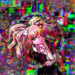 freetoedit anime manga danganronpa junko junkoenoshima despair despairgirls glitch glitchcore