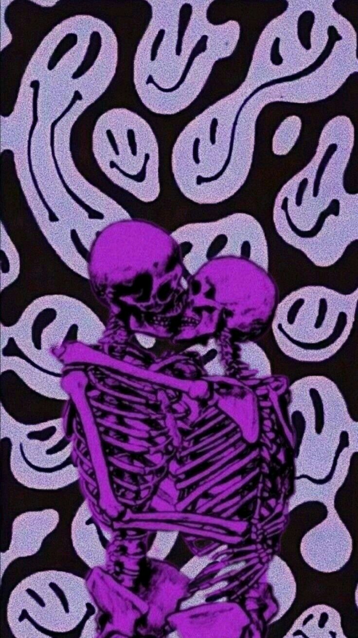 Purple Skeleton Wallpapers  Wallpaper Cave