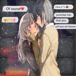freetoedit love anime texting