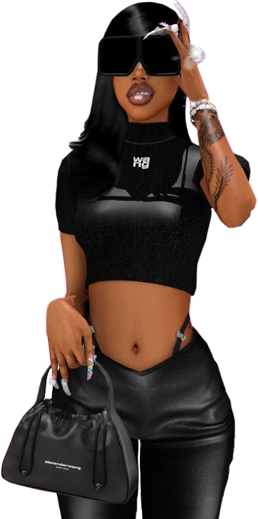 Baddie Black Blackgirl Sims Sticker By Msfendiibarb2youu