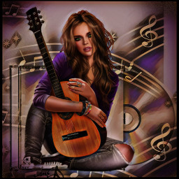mecreate woman musician guitar music cd freetoedit ircdesignthecd designthecd