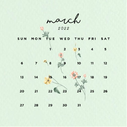 freetoedit march calendar 2022 picsart