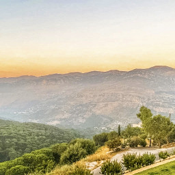 freetoedit lebanon lebanon_hdr nature beauty trees scenery garden spring summer vacation travel road landscape mountains view evening sunlight sun pcgiftsfrommothernature giftsfrommothernature