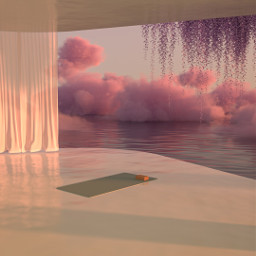 pink cloud heaven yoga mat unsplash freetoedit