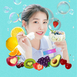 kpopedit idol iu leejieun fruits summervibes freetoedit
