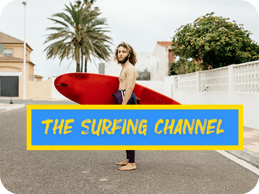 creative youtube banner for surfing channel