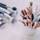 Bunch of makeup brushes