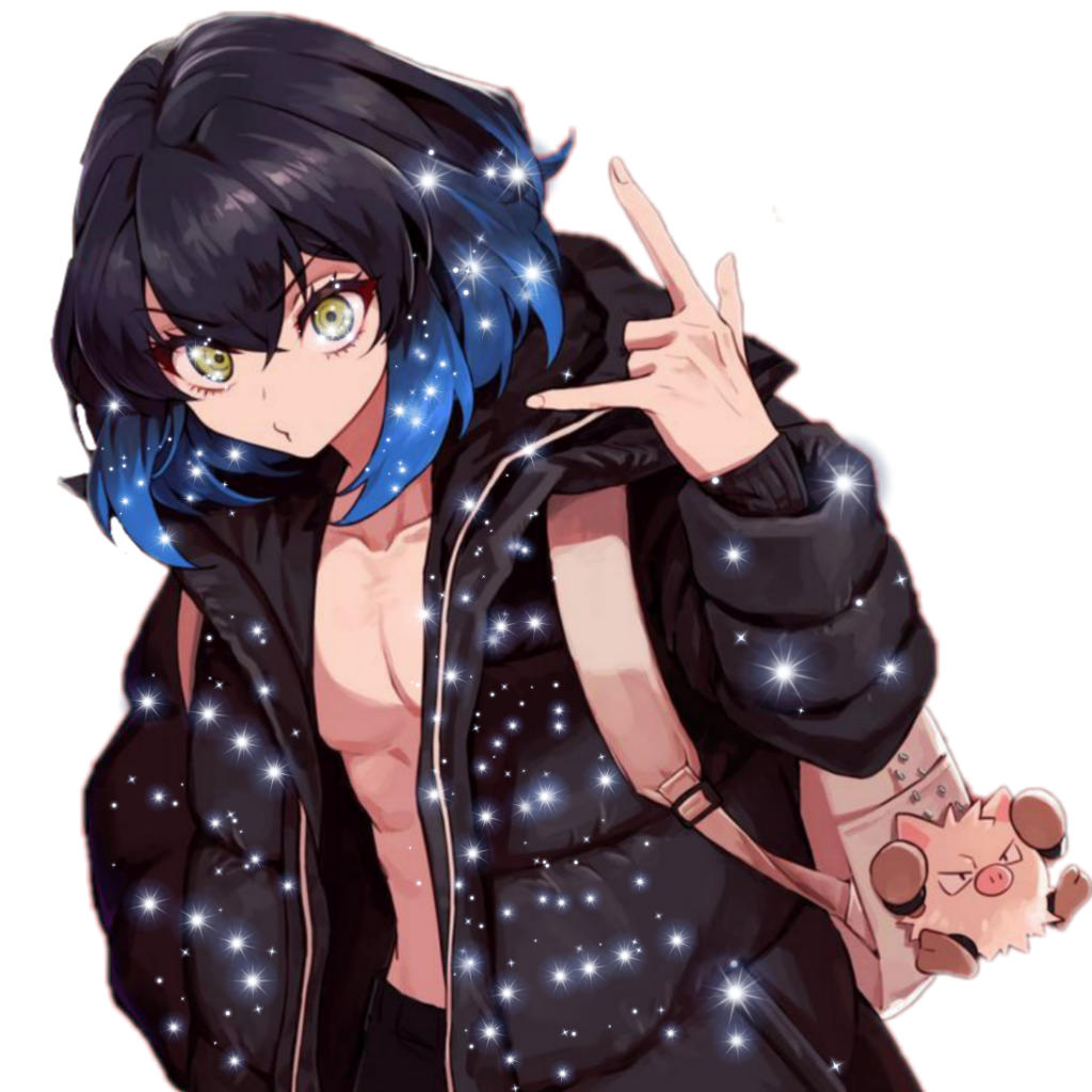 edit freetoedit Inosuke glitter sticker by @irl_kenma_kozume