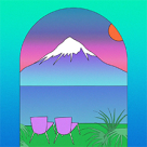 Mountain paiting background wallpaper