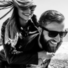 Black & white couple photo