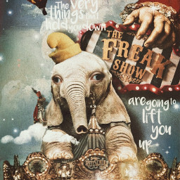 art fantasy babyelephant circus magical dreamy fairytale disneyandpixar collection cartoon stestyle ste2022 madewithpicsart love 🐘💕 love