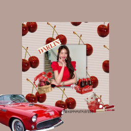 kpop ive wonyoung kpopedit iveedit red aesthetic redaesthetic car vintage cherry wonyoungedit editing color bloodred cocacola freetoedit