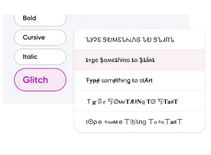 Glitch Text Generator, also known as the zalgo text generator. As