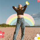 Colorful background sticker