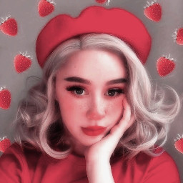 curlyhair red strawberry strawberries strawberries4life cute aesthetic sweet 🍓 freetoedit