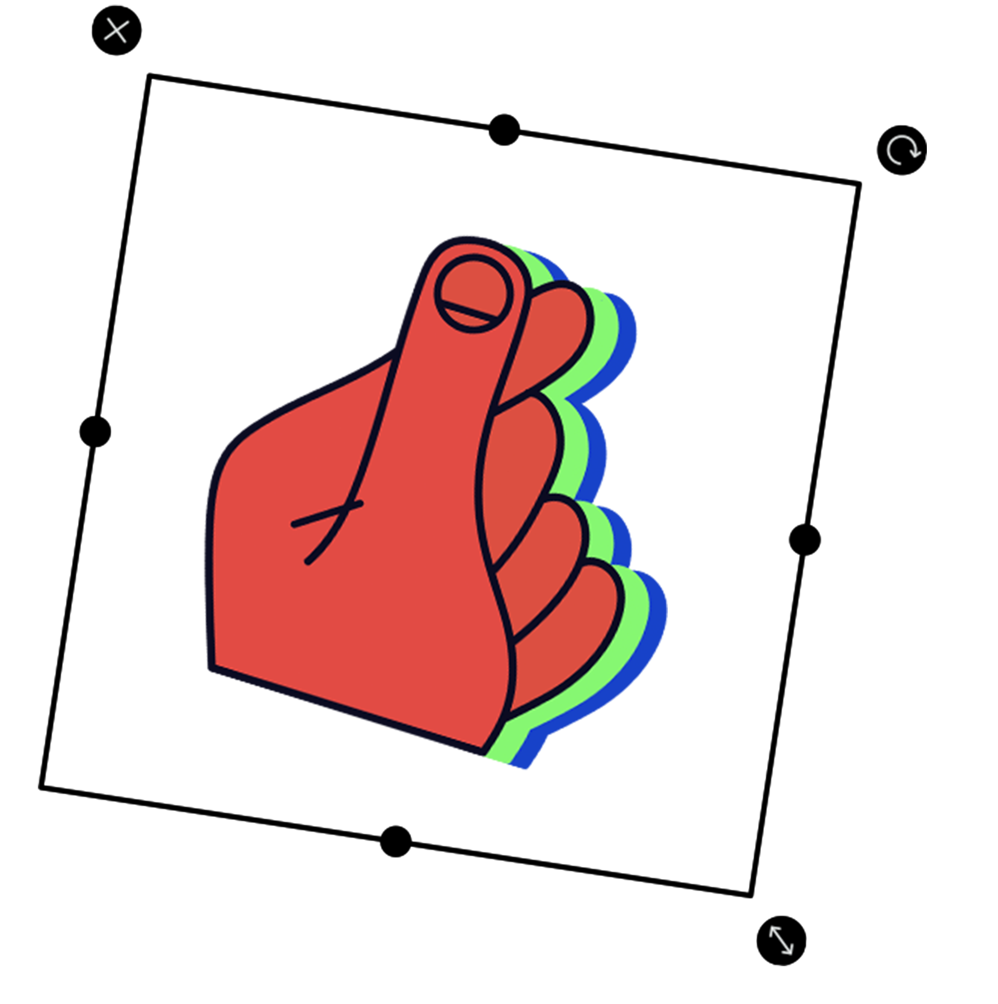 Crossed Finger Sticker