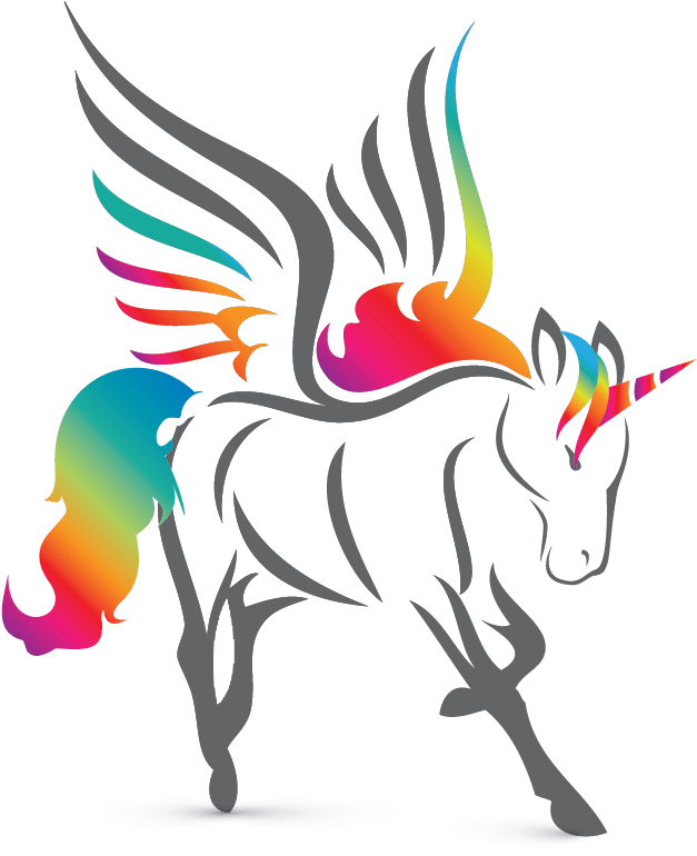 pegacornwithrainbowwingshornmanentail sticker by xenaaxa